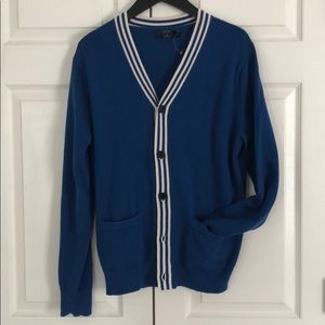 Royal blue J Crew collegiate cardigan